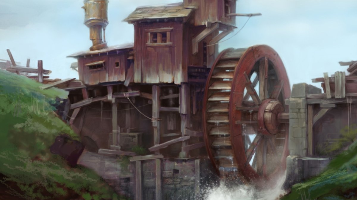 Водяная мельница древняя Греция