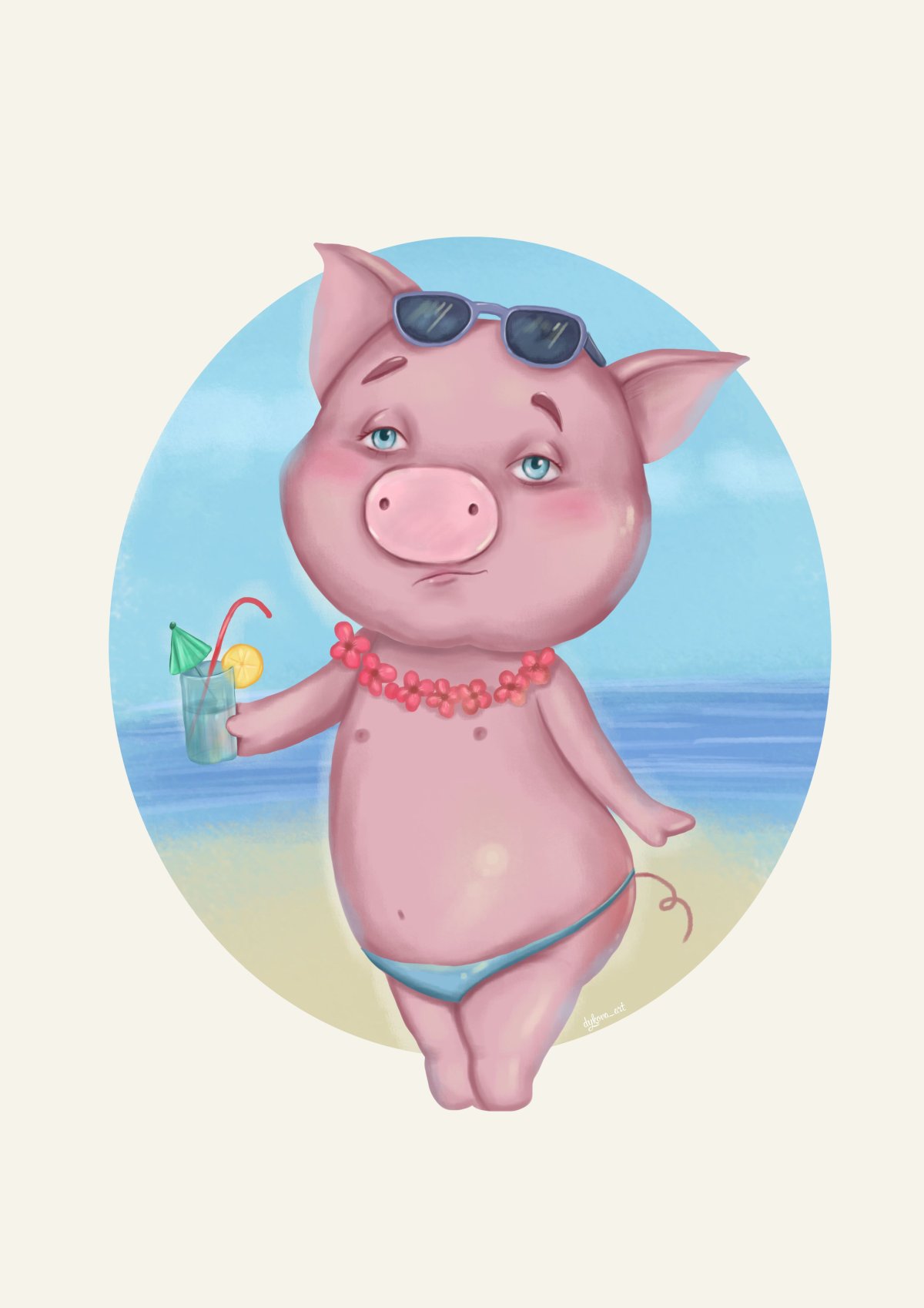 Поросенок в купальнике