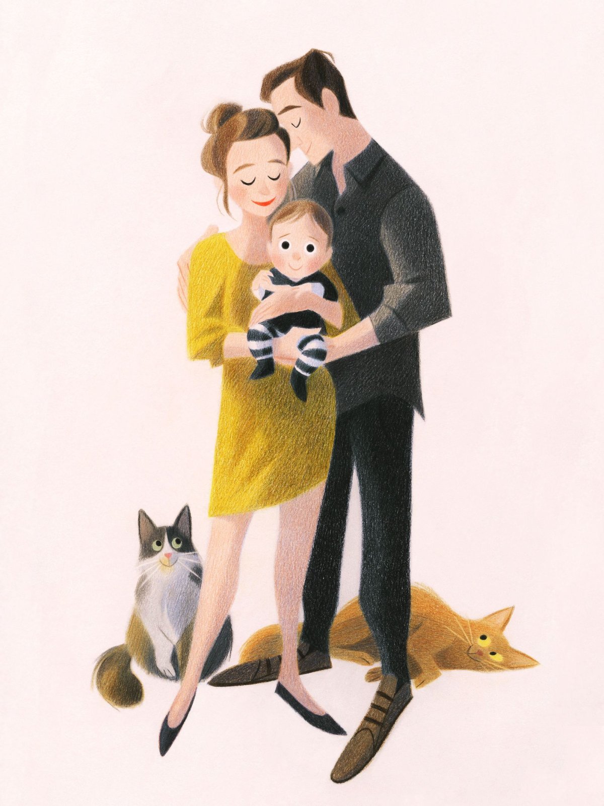 Милые иллюстрации семьи