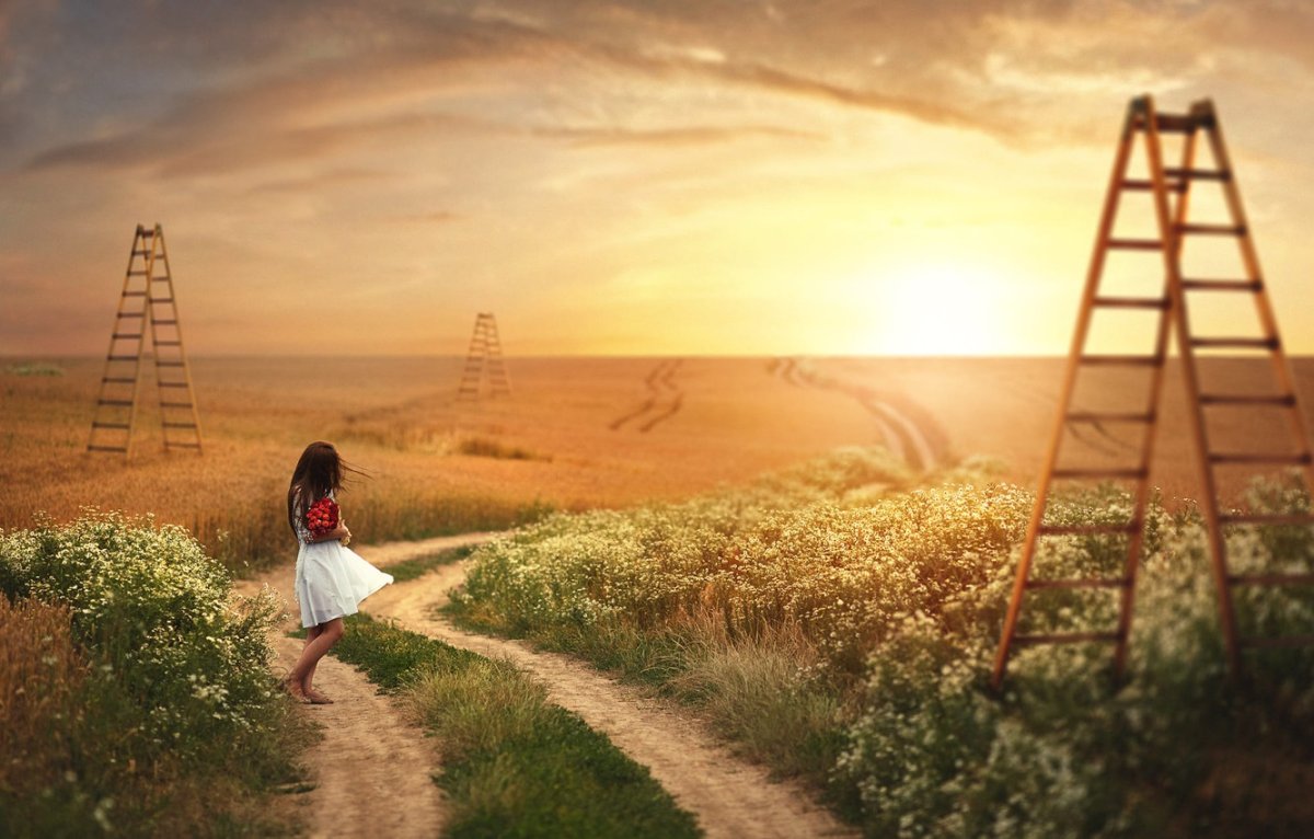 Девушка на горизонте картинка