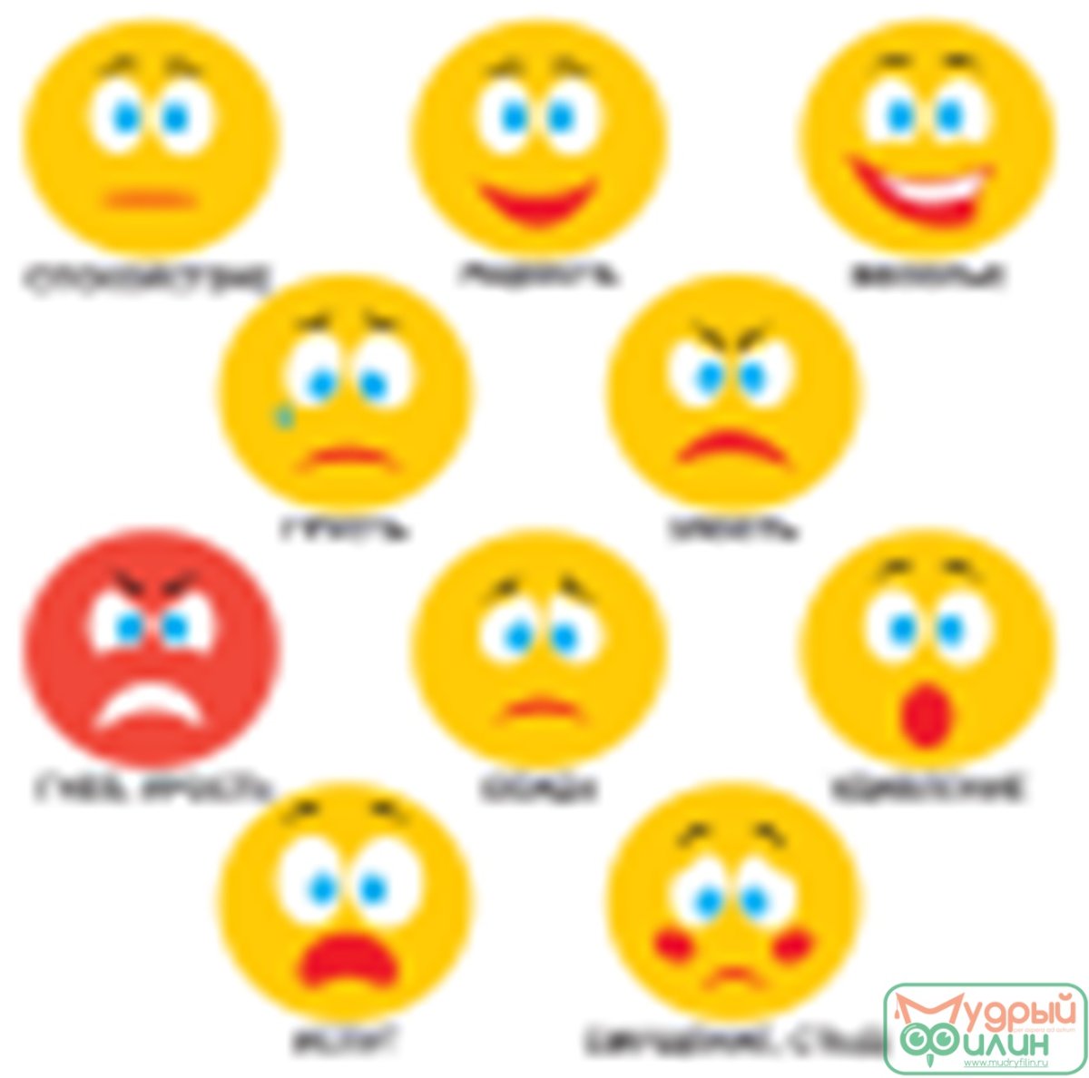 Пиктограммы эмоций для детей