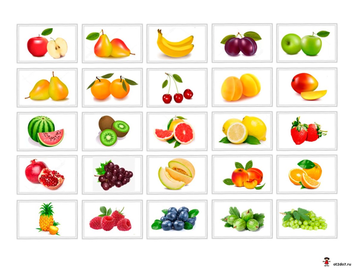 Карточки для игры в овощной магазин