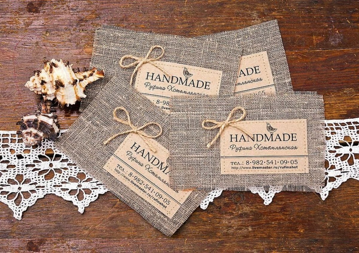 Бирки визитки для рукоделия