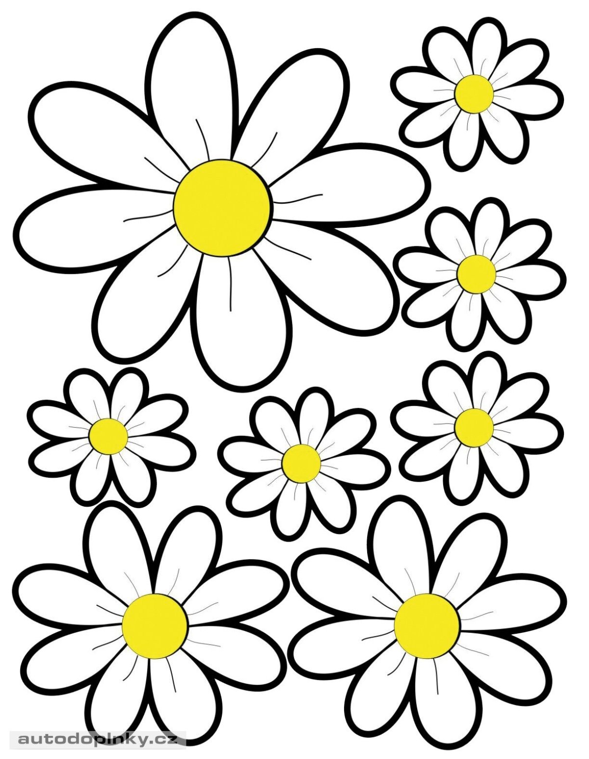 Трафарет ромашки
