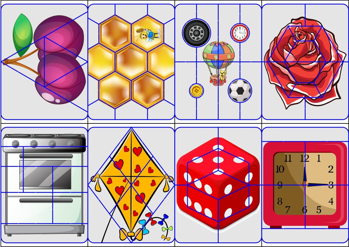Разрезные геометрические фигуры