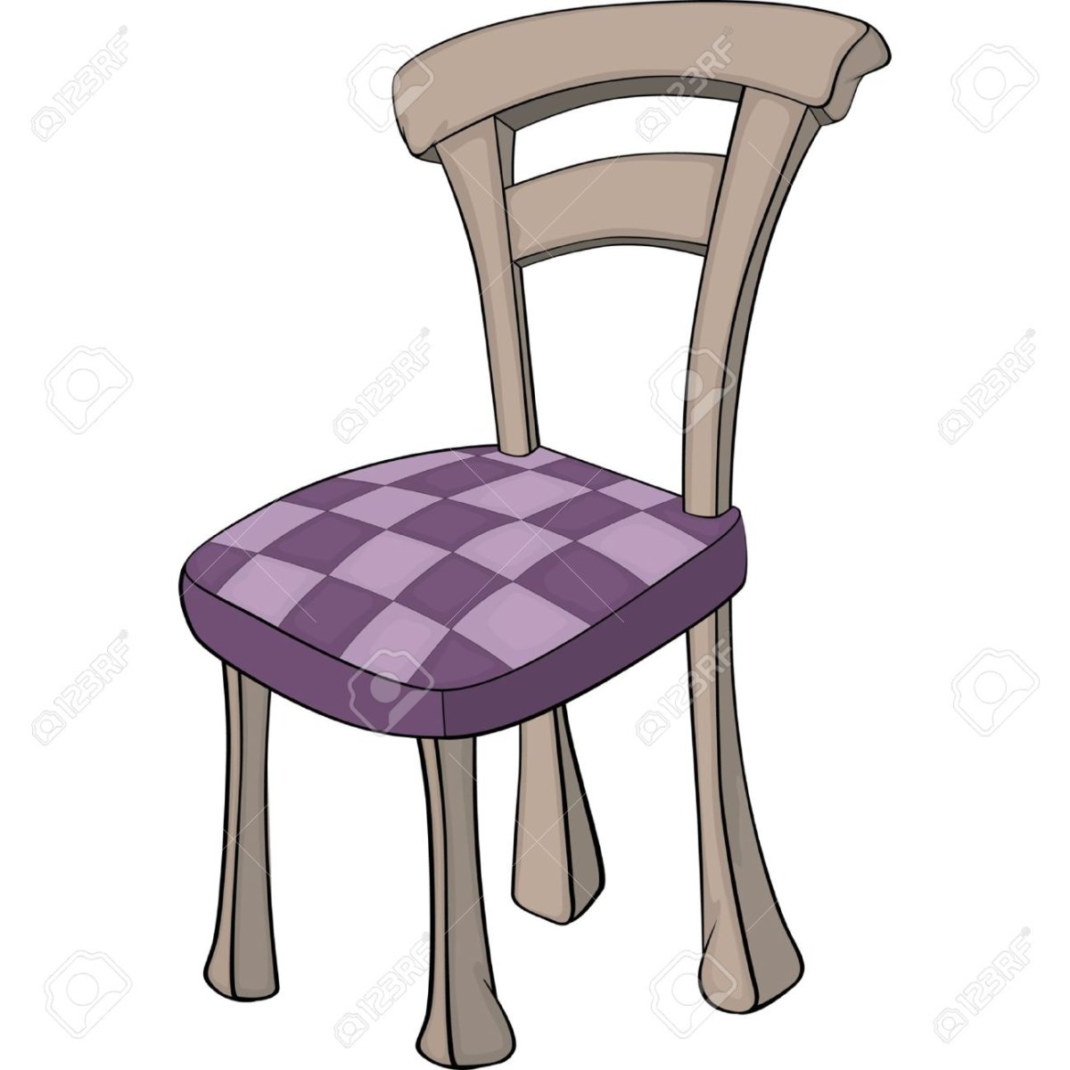 Стул в мультяшном стиле