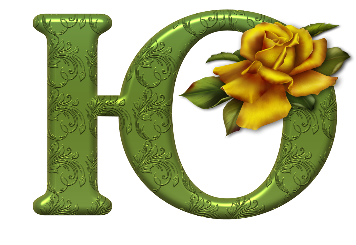 Красивые буквы с цветами