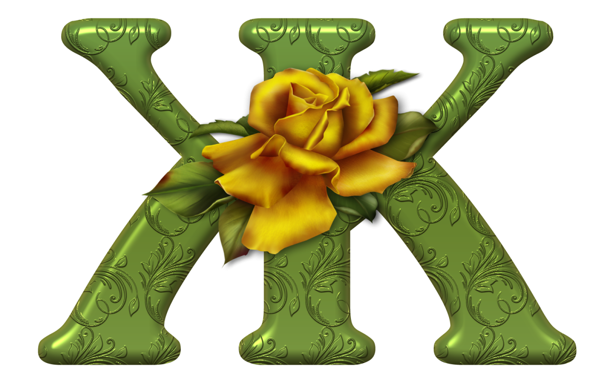 Красивые буквы с цветами