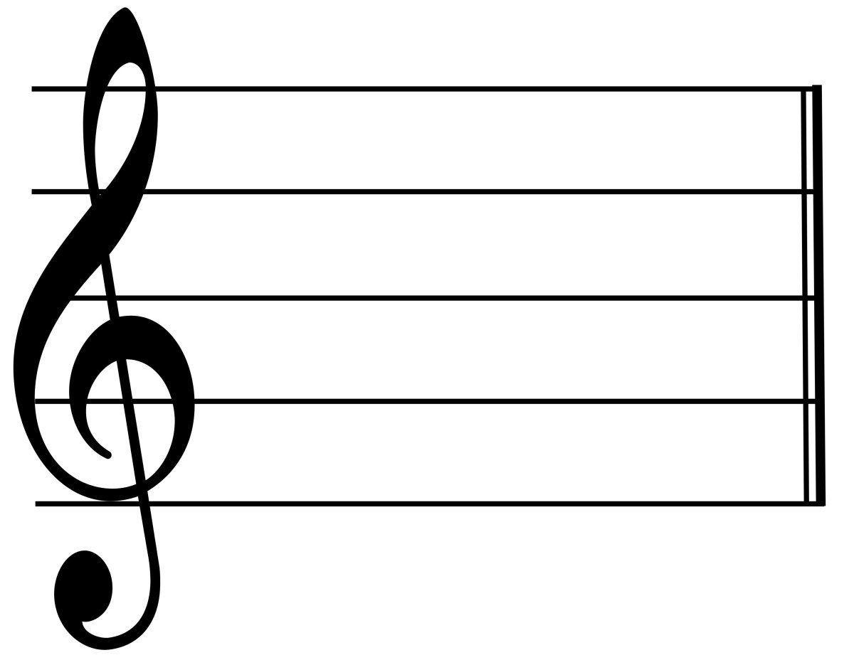 Нотный стан с нотами