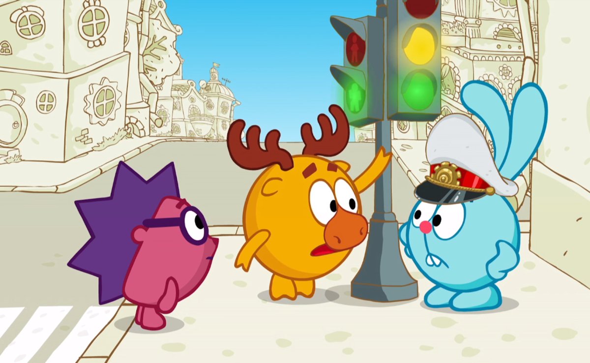 Смешарики Азбука безопасности светофор