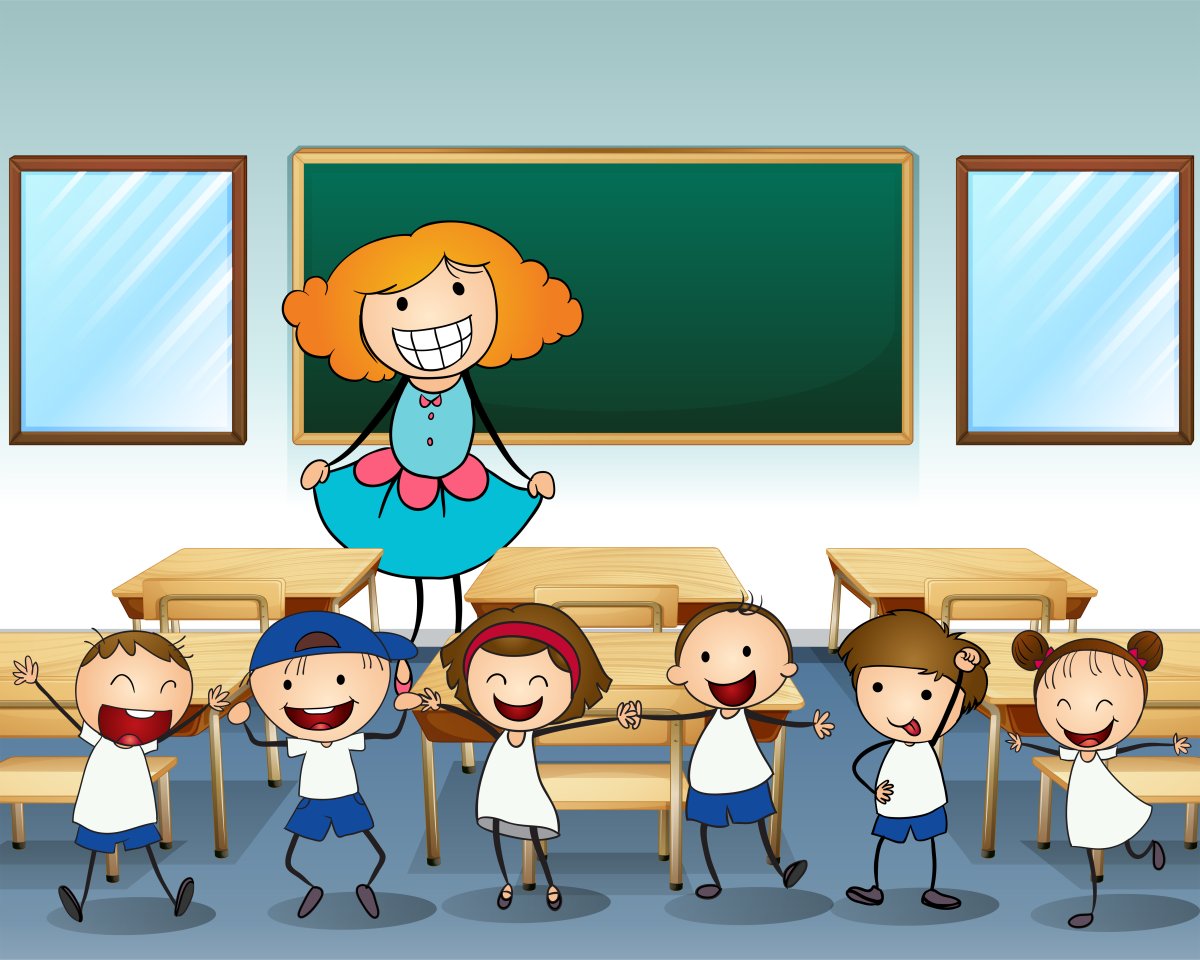 Учитель и ученики мультяшные