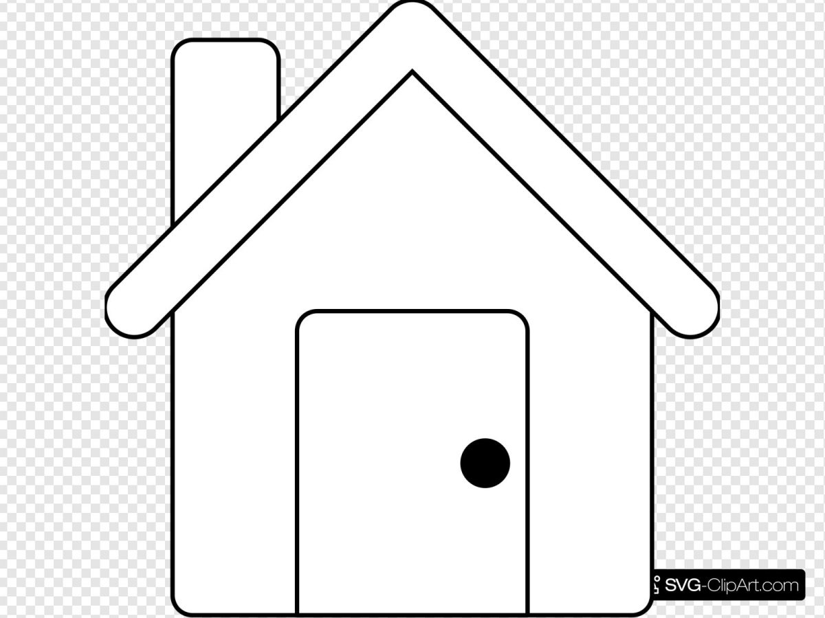 Домик раскраска для малышей