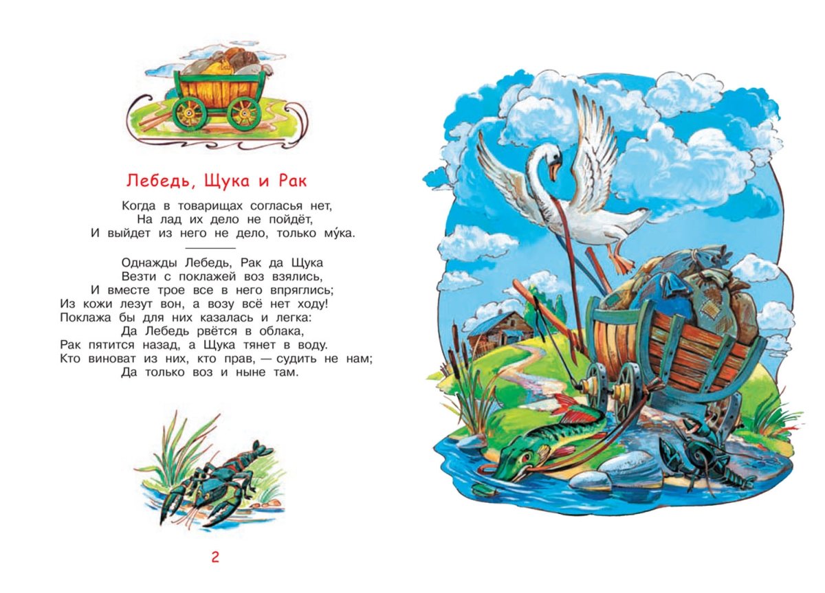 Лебедь и щука