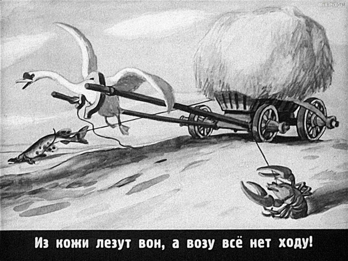 Басня Крылова а воз и ныне там