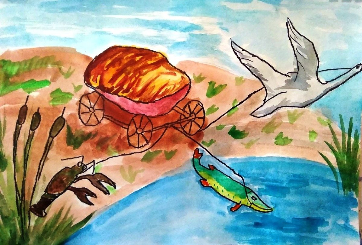 Рисунок к произведению Крылова
