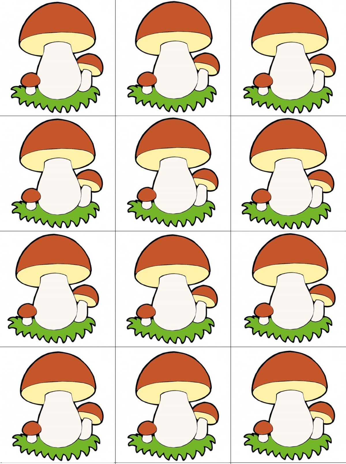 Счетный материал грибы