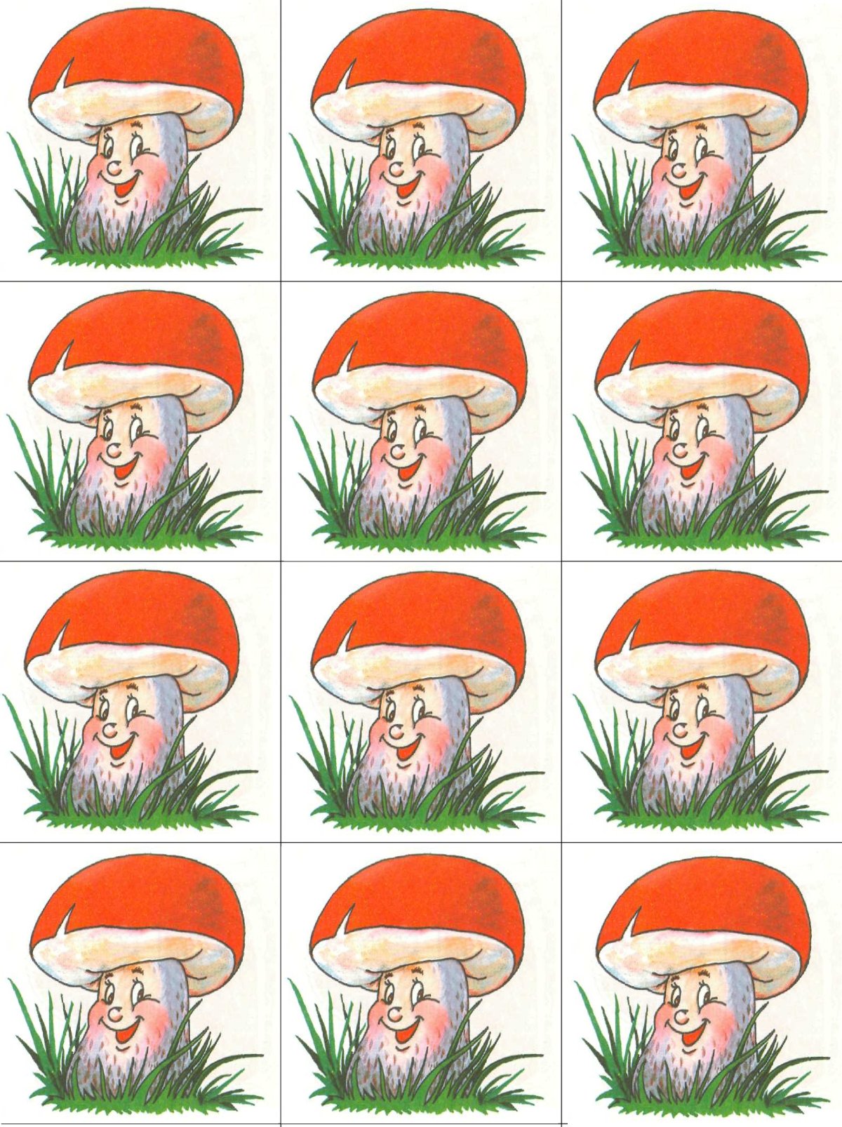 Счетный материал грибы