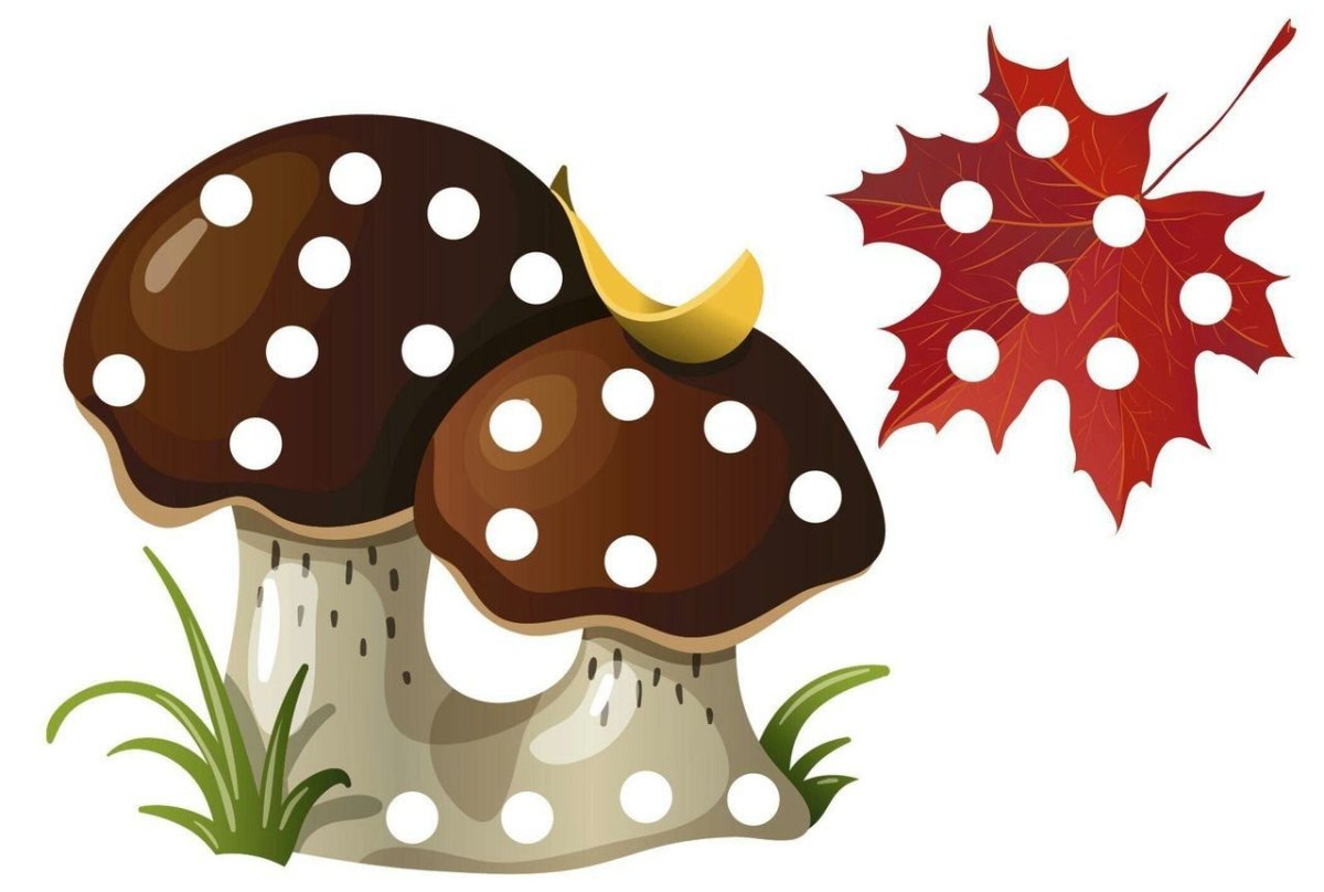 Пластилиновые заплатки грибы