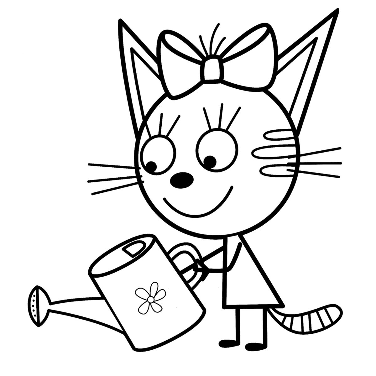 Карамелька три кота раскраска