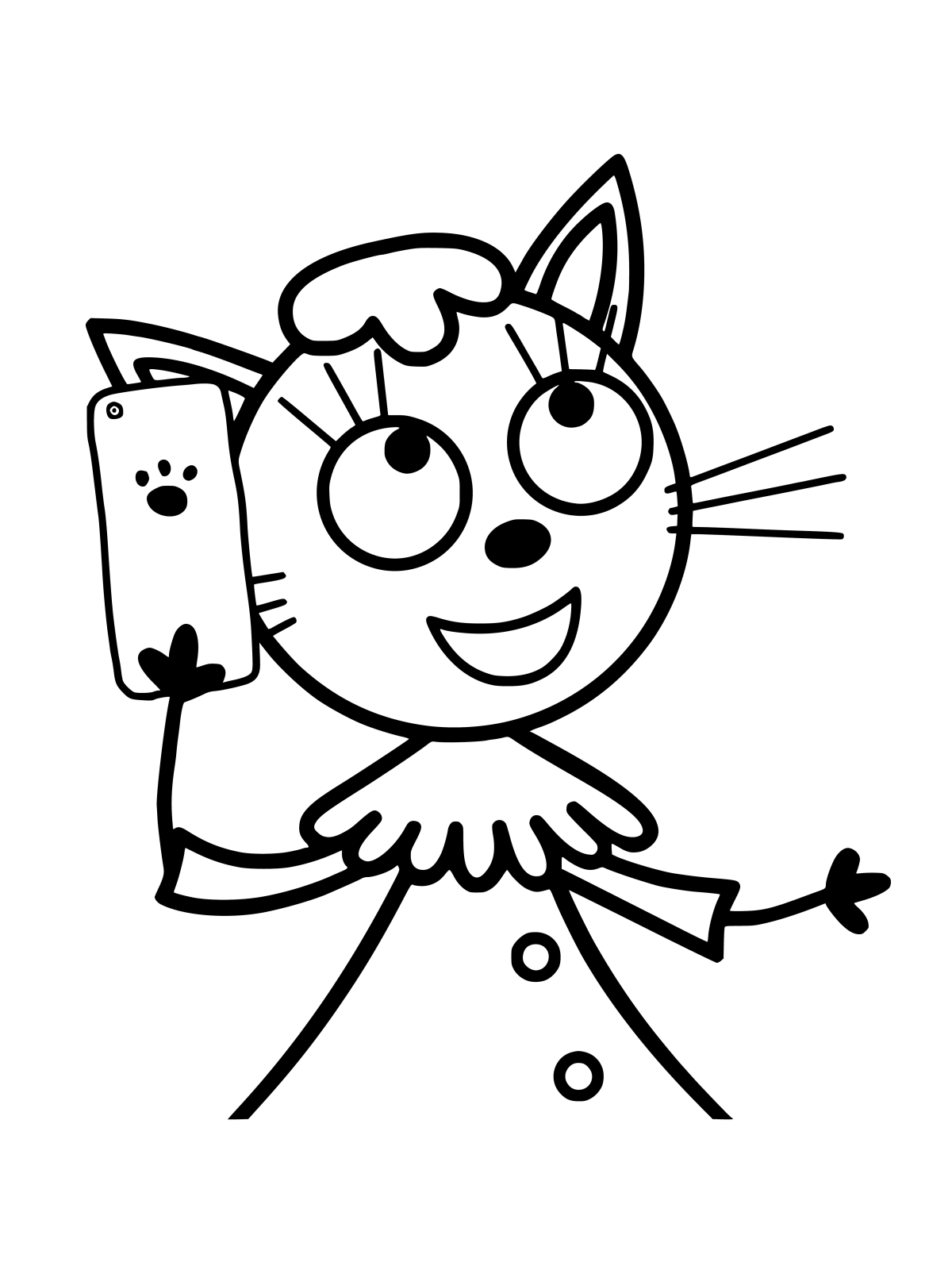 Три кота. Раскраска