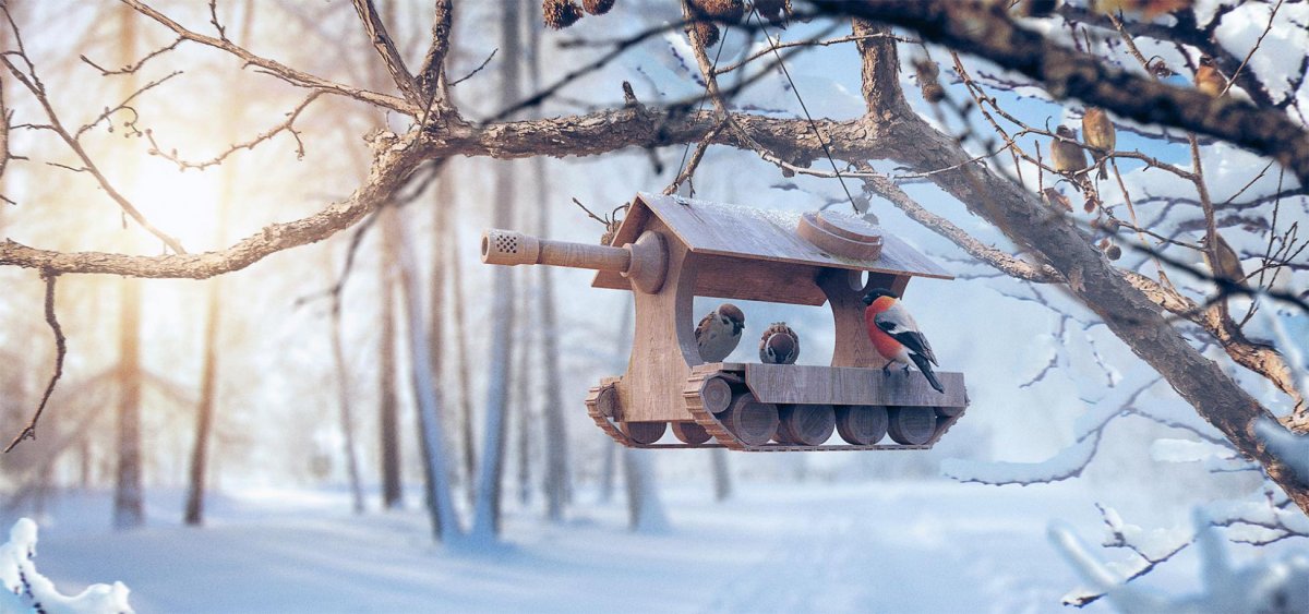 Скворечник зимой