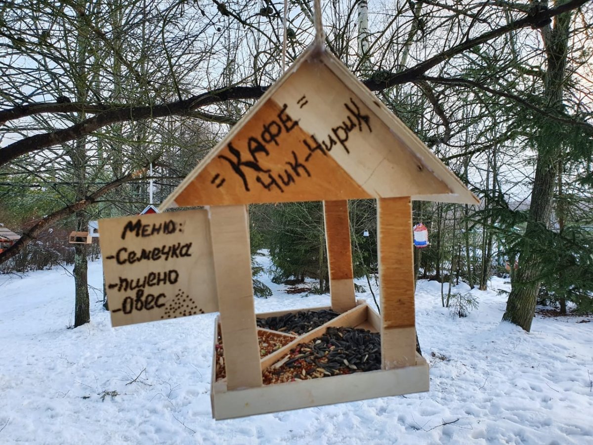 Птичья столовая вывеска