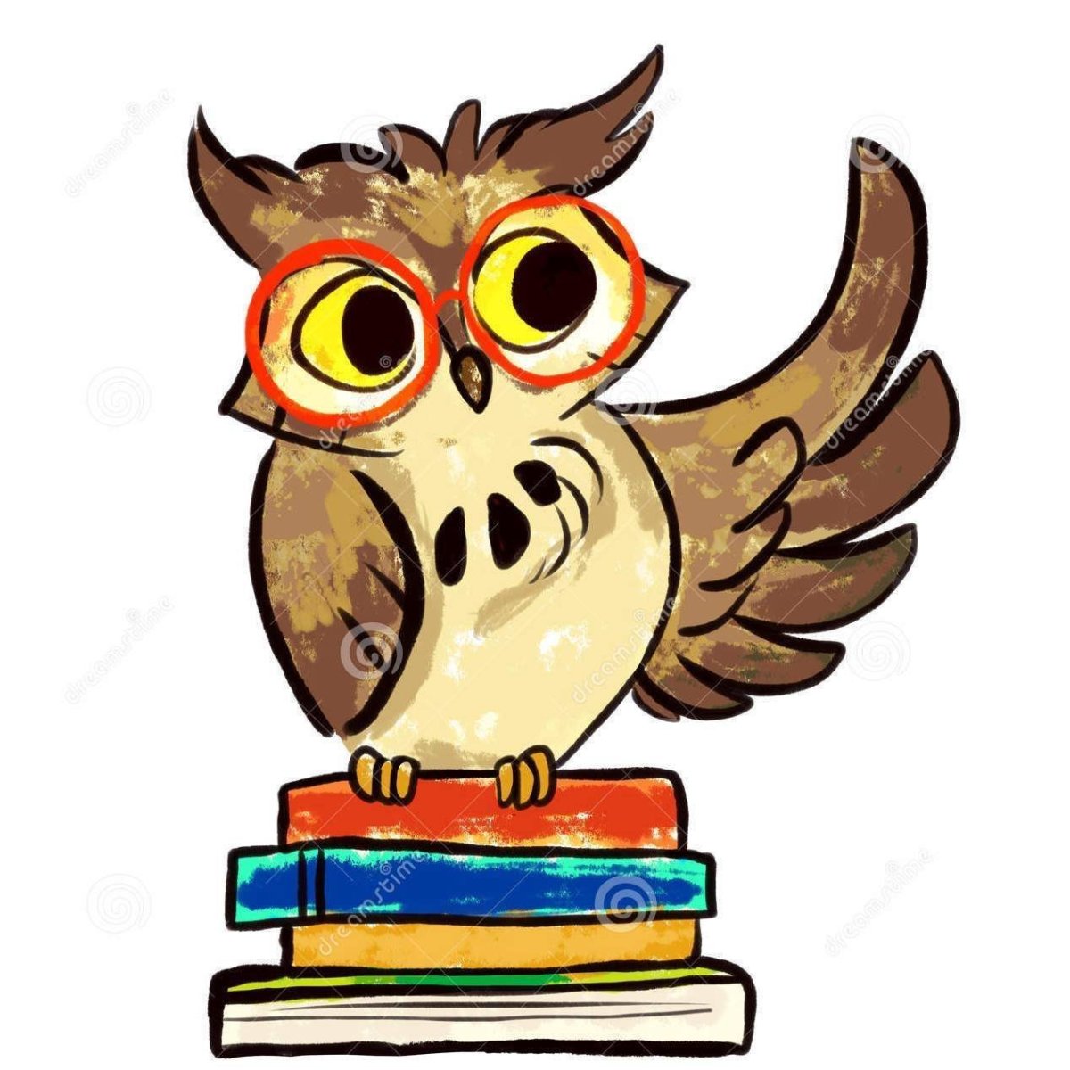 Мультяшные Совы с книжками