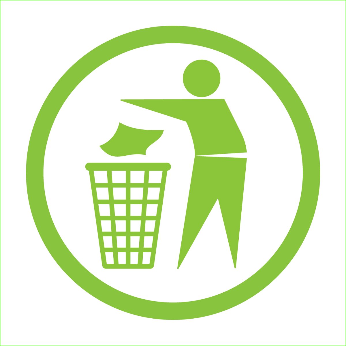 Значок уборка мусора