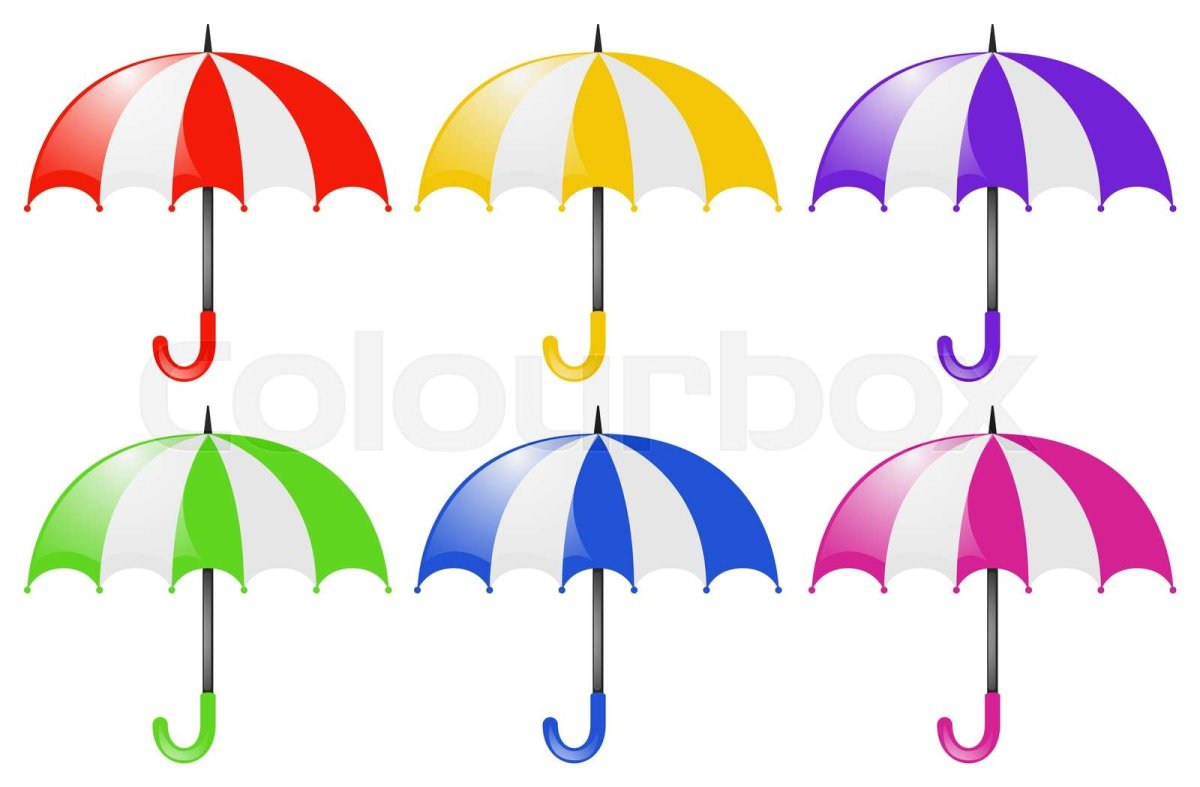 Зонтик цветной для вырезания