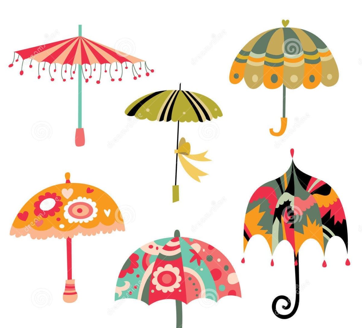 Рисование такие разные зонтики