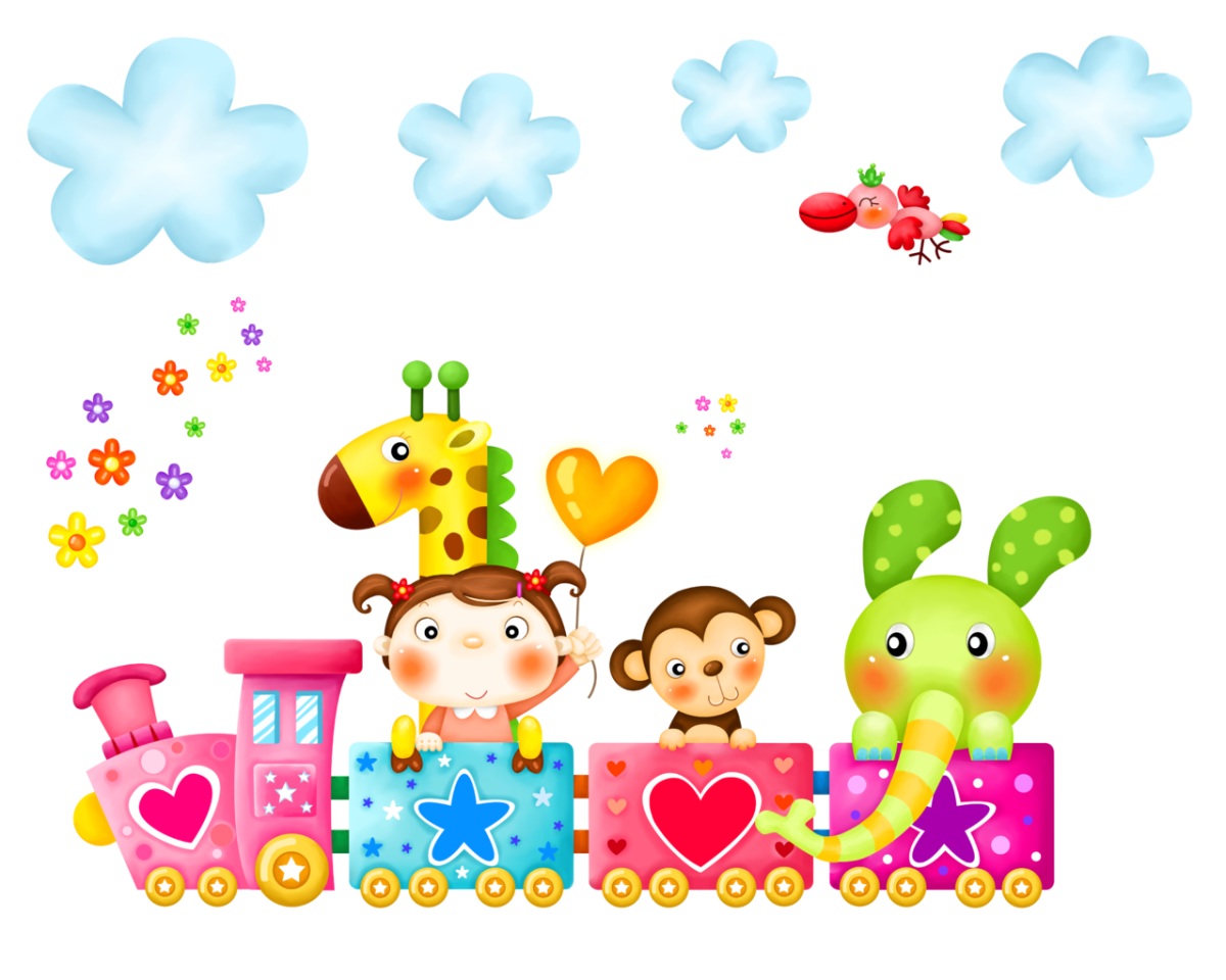 Детские игрушки на прозрачном фоне