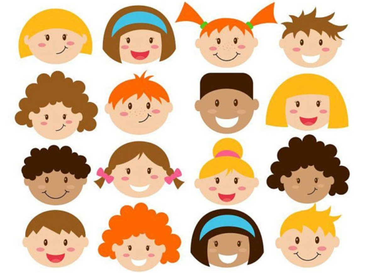 Стилизованные лица детей