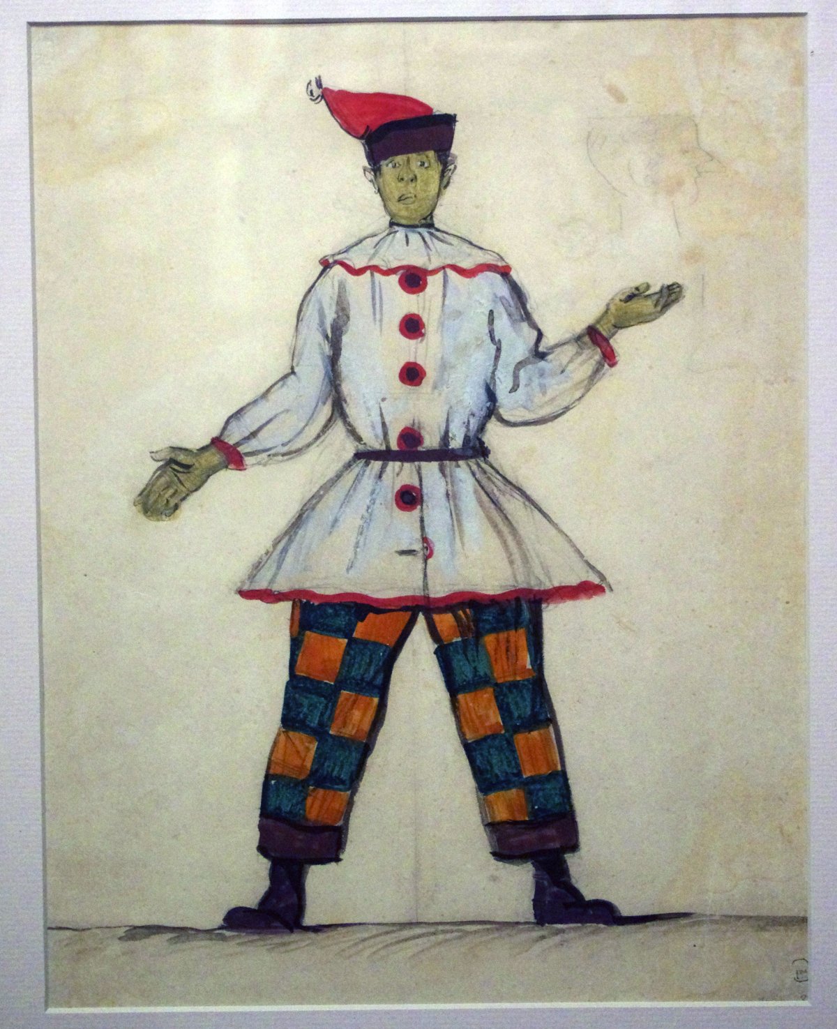 Шут на белом фоне