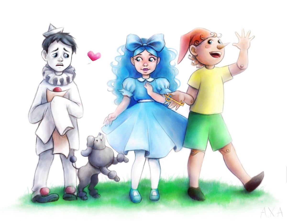 Буратино Мальвина и Пьеро