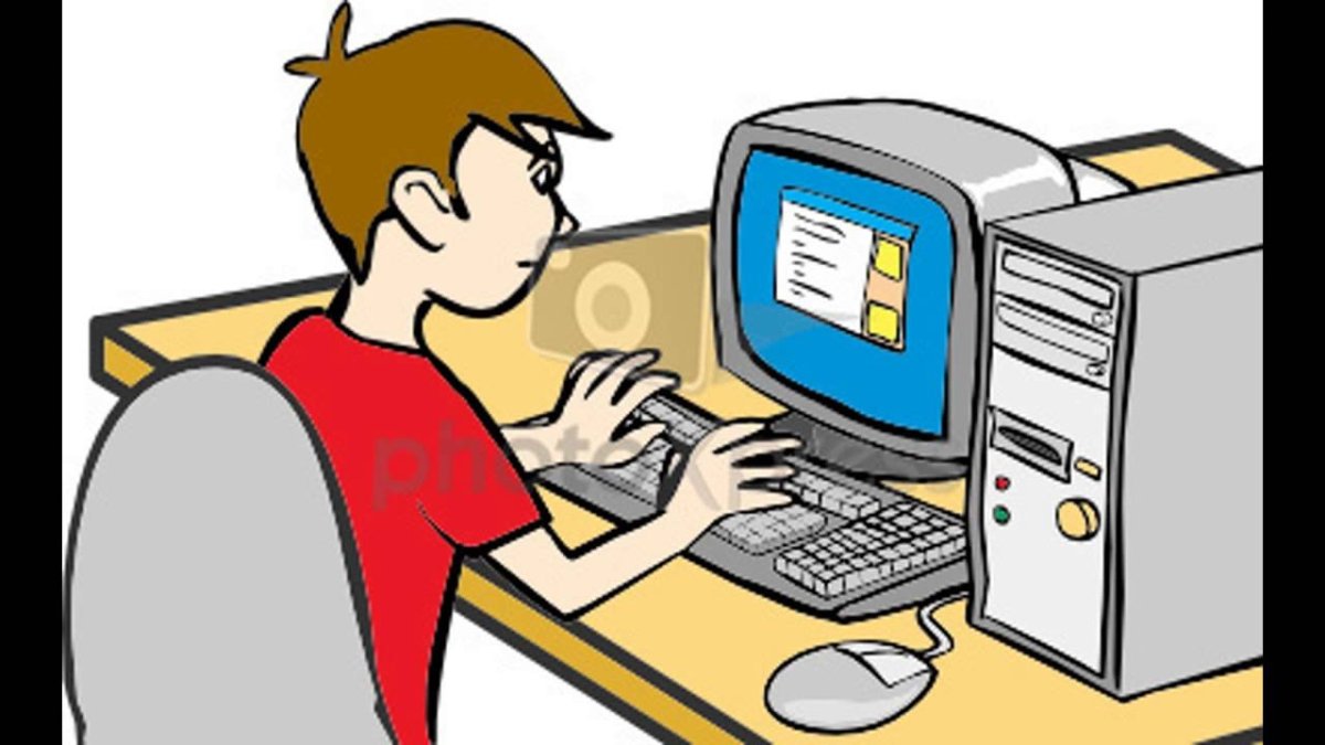 Игрок компьютерный мультяшный