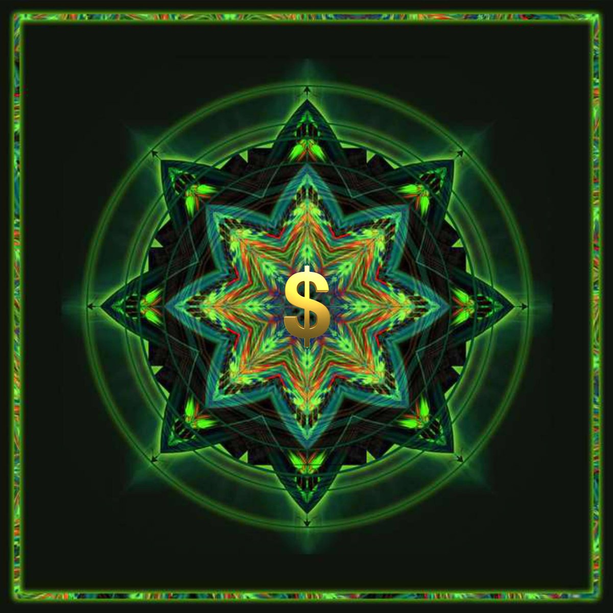 Денежная Мандала зеленая