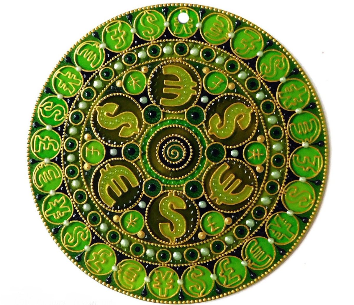 Мандала денежная спираль