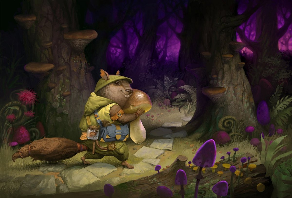 Грибной лес фэнтези