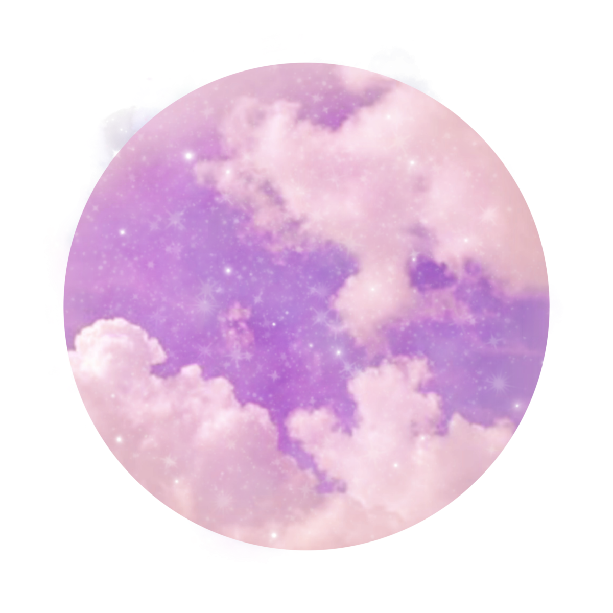 Сиреневые облака на прозрачном фоне