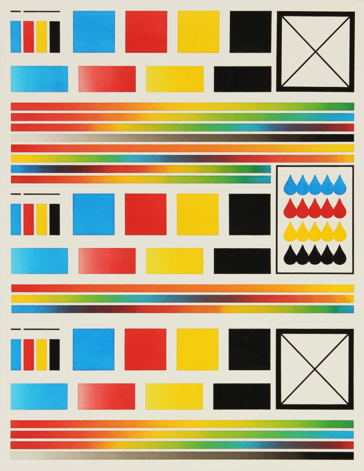 Тест принтера Эпсон 4 цвета