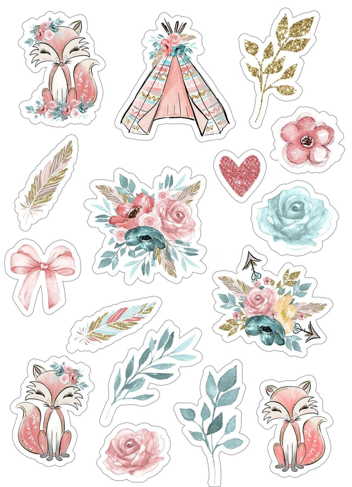 Наклейки для скрапбукинга для распечатки