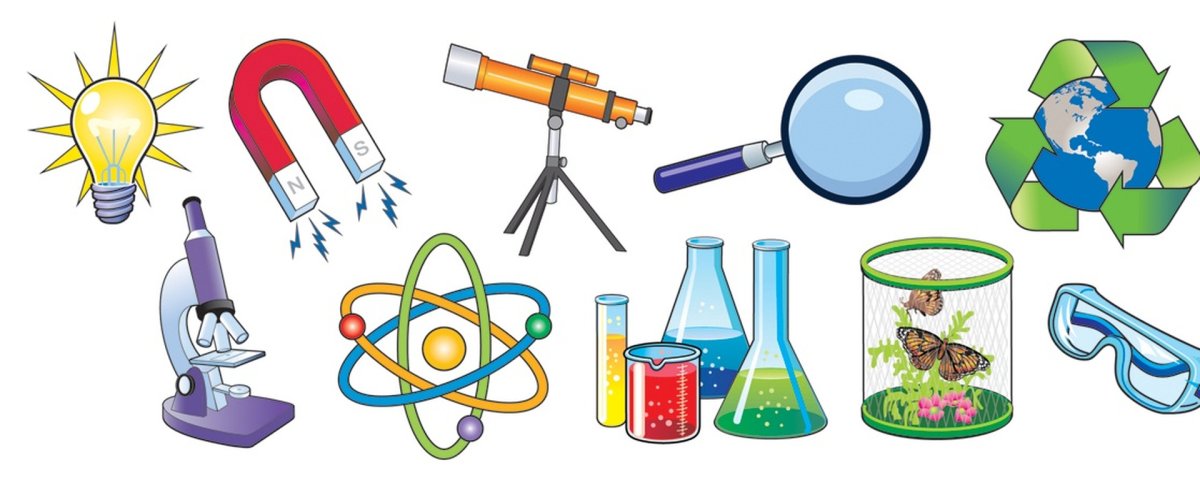 Предметы для экспериментирования на прозрачном фоне