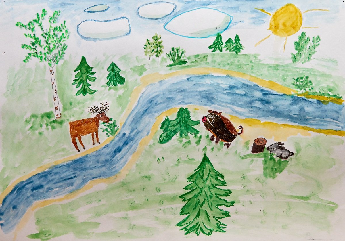 Детские рисунки природы