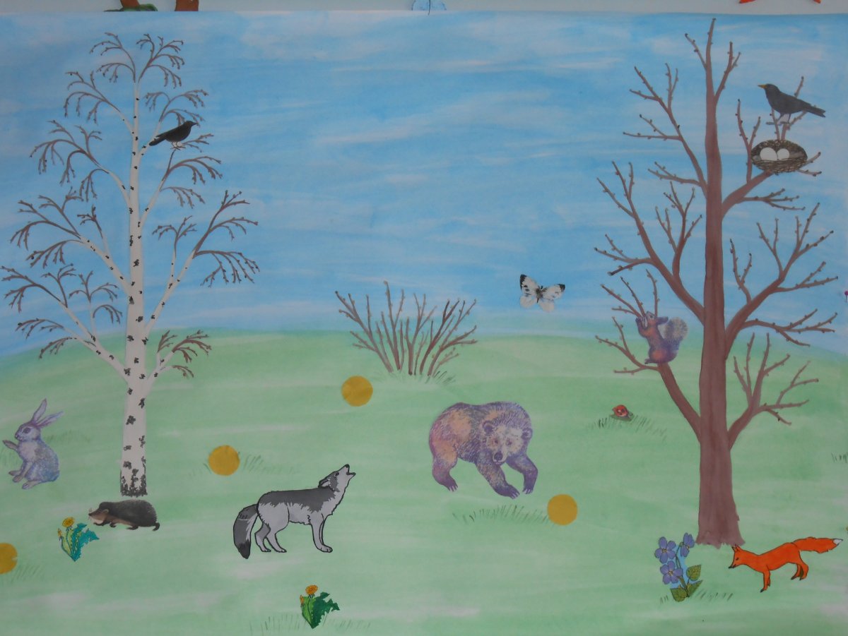 Рисунок на тему мир животных