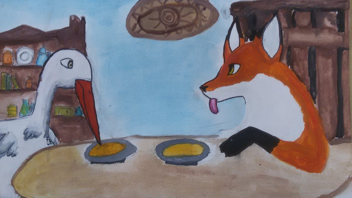 Мультфильм лиса и журавль Союзмультфильм