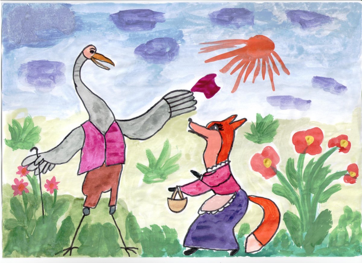 Дагестанская народная сказка лисица и журавль