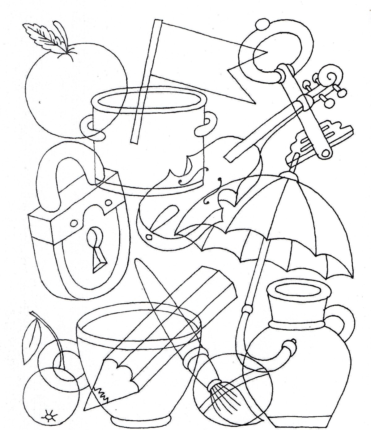 Наложенные предметы для детей