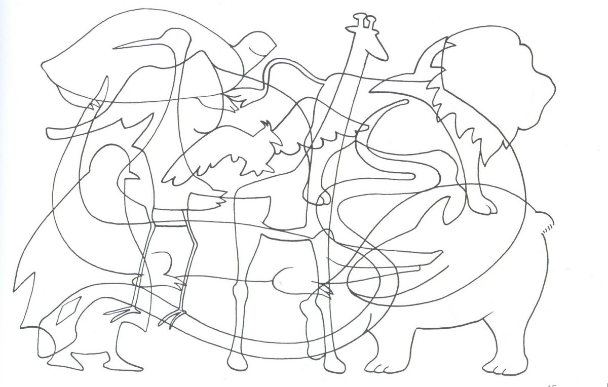 Наложенные контуры для детей