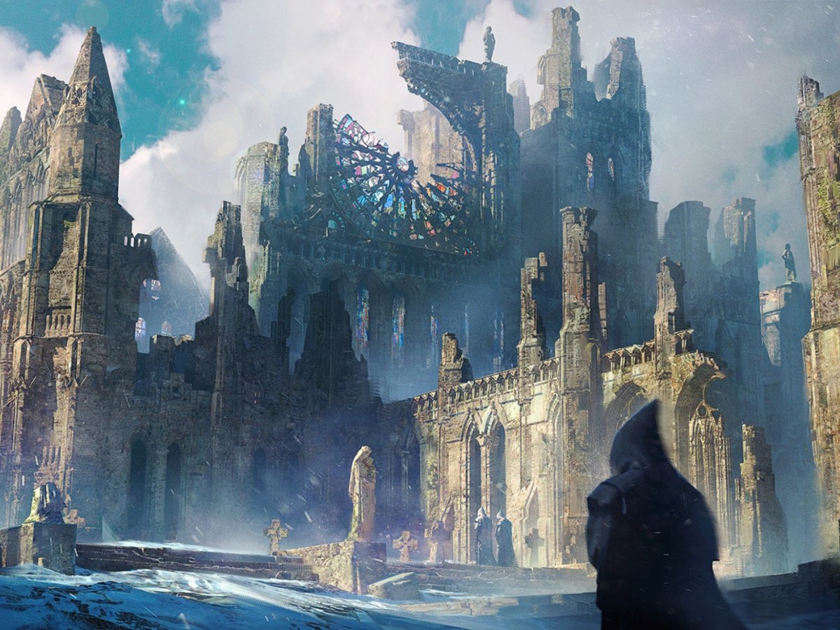 Разрушенный замок арт